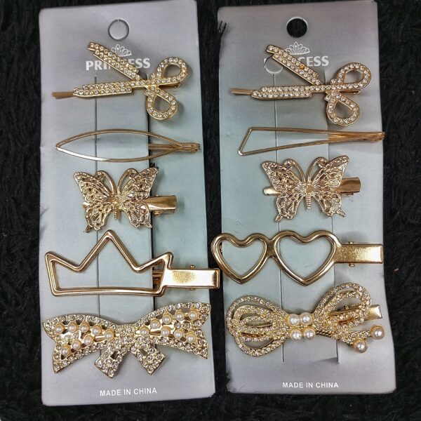 korean style pack of 5 steel hair pins