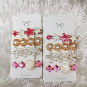 pack of 4 embelisshed korean hair pins flower