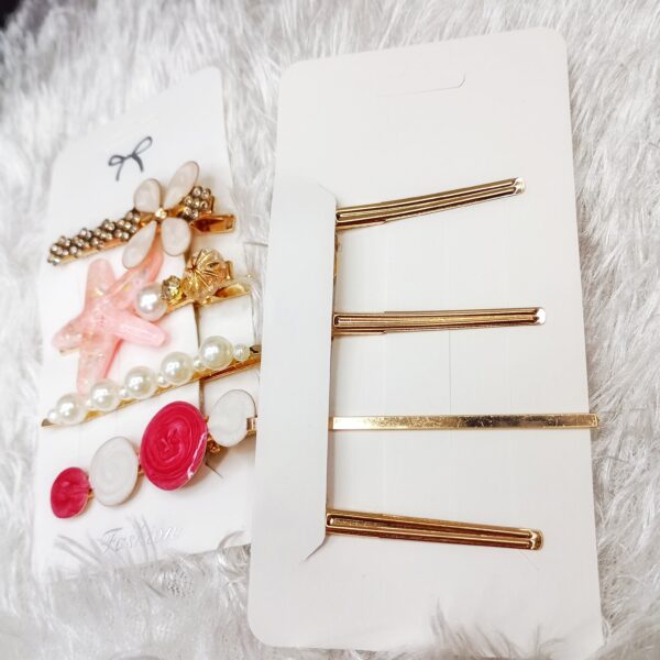 pack of 4 embelisshed korean hair pins star