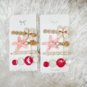 pack of 4 embelisshed korean hair pins star