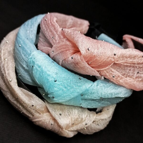 rhinestones studded knot headband