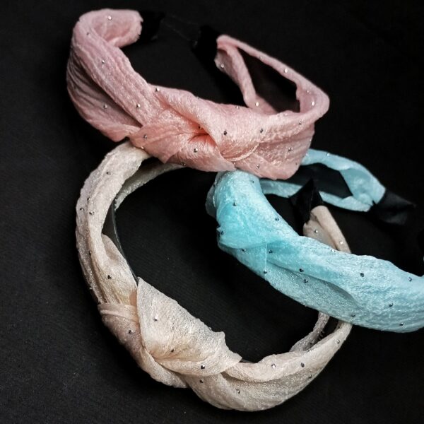 rhinestones studded knot headband