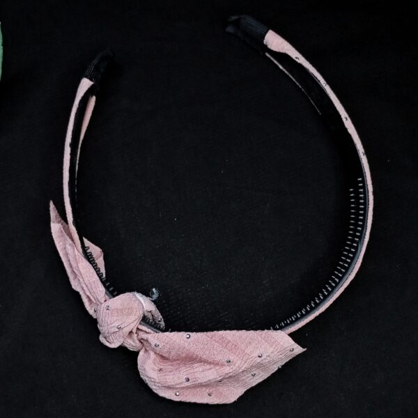 rhinestones studded bow headband