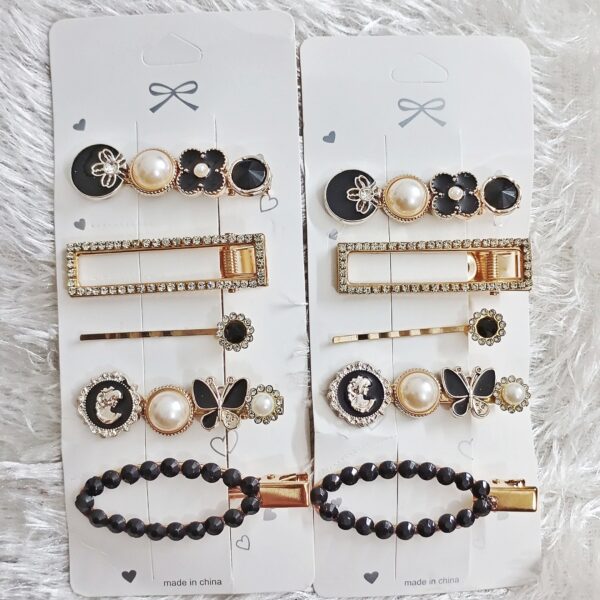 pack of 5 embelisshed korean hair pins
