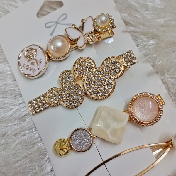 pack of 6 embelisshed korean hair pins