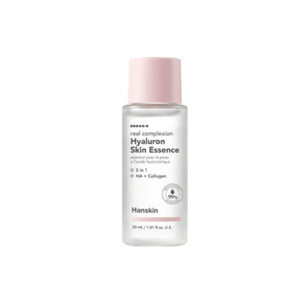 Hanskin Real Complexion Hyaluronic Skin Essence 30ml – front of clear bottle