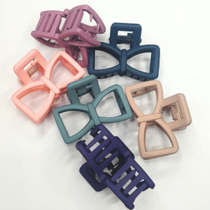 6 pcs multi colour mini bow claws pack