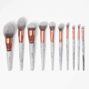 BH cosmetics Marble Luxe - 10 Piece Brush Set - Let's Glamorize