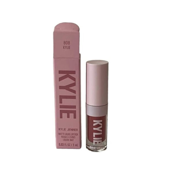 808 Kylie matte pink nude lipstick by Kylie Jenner – 1ml mini tube for on-the-go use