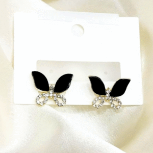 butterfly zircon studs