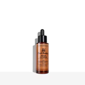 Bumble and bumble Bond-Building Hair Repair Oil Serum in a 1.62 oz amber glass bottle with dropper cap, featuring minimalist branding