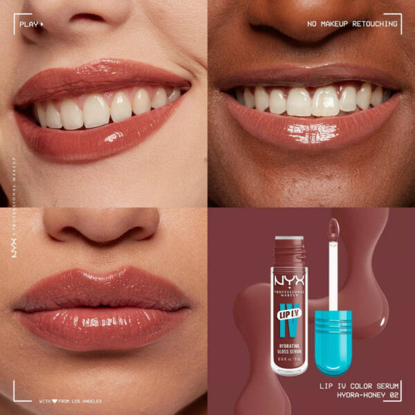 nyx professional makeup lip i.v. hydrating lip gloss stain – long lasting & high shine