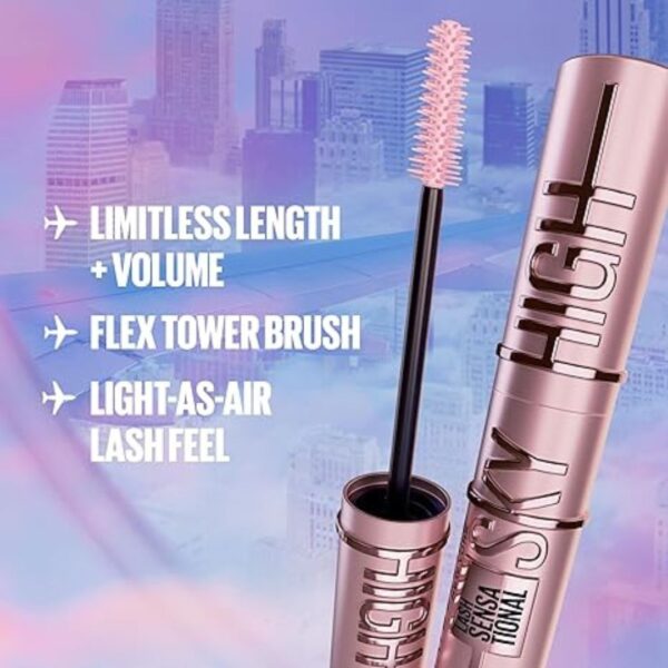 maybelline sky high waterproof mascara 6ml – length & volume lashes