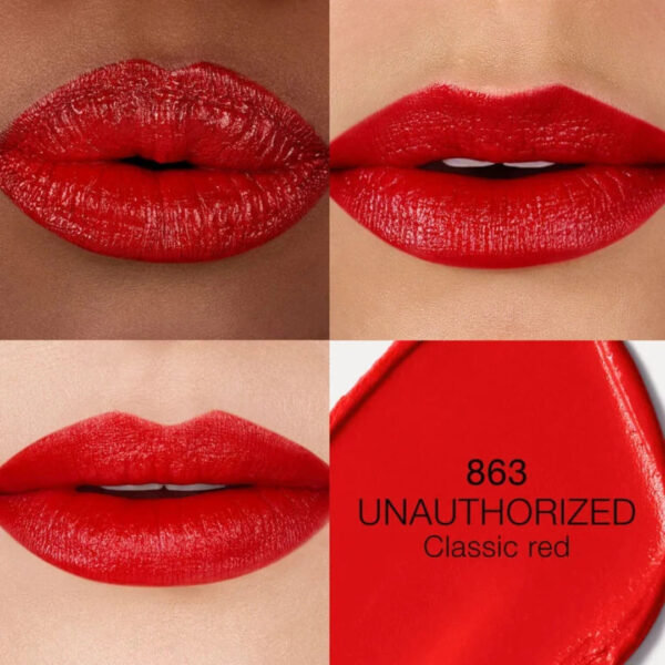 nars explicit refillable satin lipstick in unauthorized, classic red (deluxe size) 1.2 g/ 0.04 oz