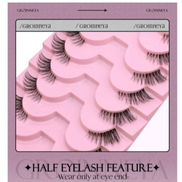 shein 10 pairs half lashes clear band eyelashes cat eye false eyelashes short soft 3d faux mink eyelashes soft natural makeup