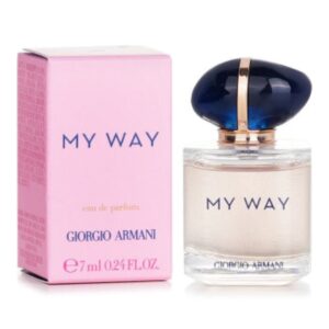 Giorgio Armani My Way Eau de Parfum 7ml mini bottle, featuring an elegant design. Floral and refined fragrance, perfect for travel and gifting.