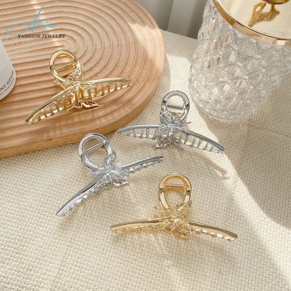 korean style butterfly metal hair claw