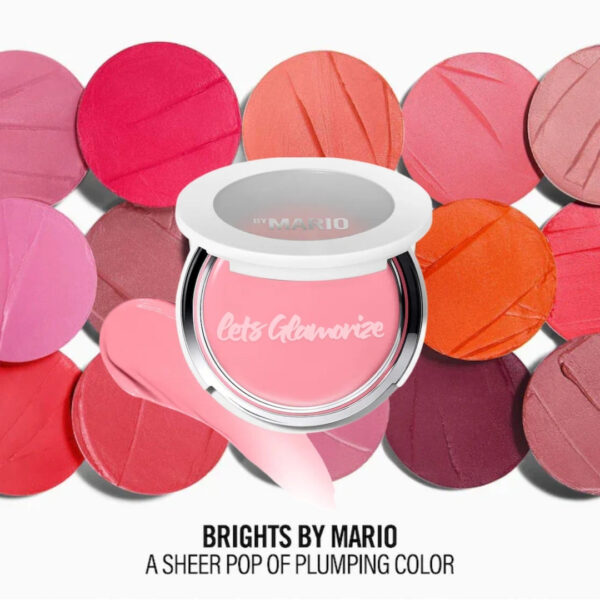 "Makeup by Mario Soft Pop Plumping Cream Blush Veil in Pinch Me Pink with dewy finish."