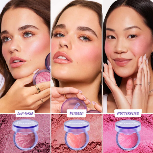 kosas mini blush is life mini blush | buildable, radiant cheek colors ( full set of three)