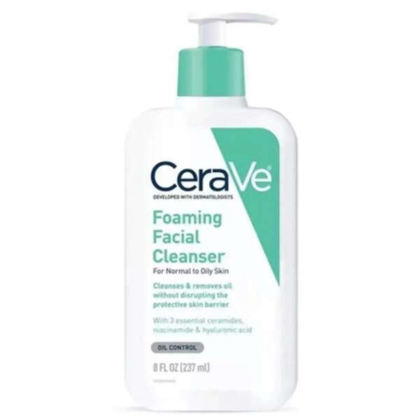 CERAVE Foaming Facial Cleanser 8oz Let's Glamorize