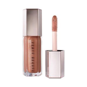 fenty beauty by rhianna, deluxe gloss bomb universal lip luminizer – fenty glow (0.07 oz) travel size