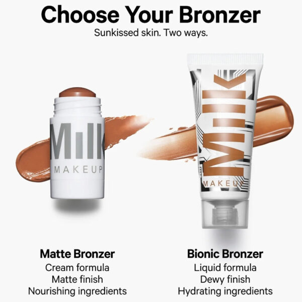 "Milk Makeup Matte Bronzer Stick - Baked Mini (3g) for a natural sun-kissed glow."