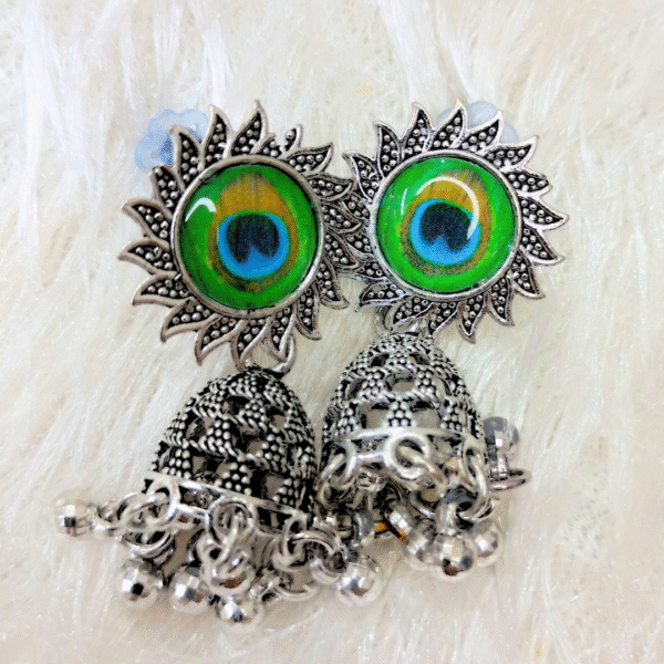 royal peacock jhumki