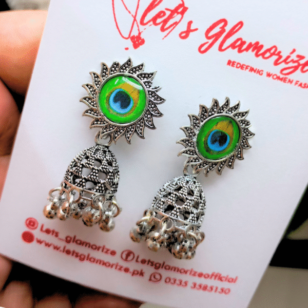 royal peacock jhumki