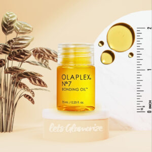 "Olaplex No. 7 Bonding Oil 7.5mL for repairing and strengthening hair bonds."
