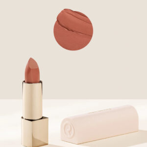 "Rare Beauty Kind Words Lipstick - Fun shade swatch on skin."
