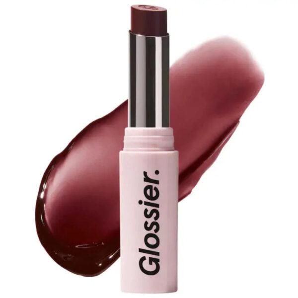 glossier ultralip high shine lipstick with hyaluronic acid in ember, deep mauve (full size) 3 g/ 0.1 oz