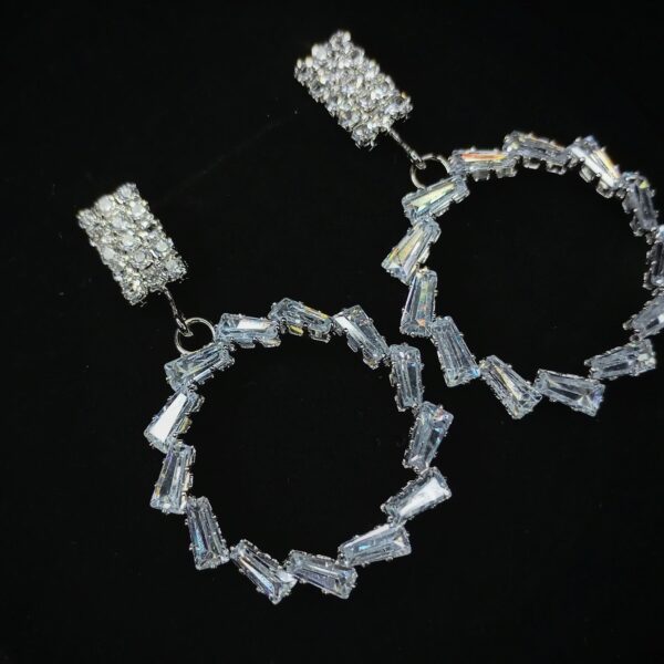 DazzleDrop Rhinestone Earrings - Image 3