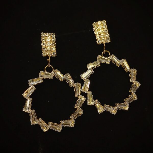 DazzleDrop Rhinestone Earrings - Image 2