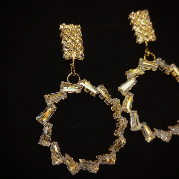 DazzleDrop Rhinestone Earrings - Image 4