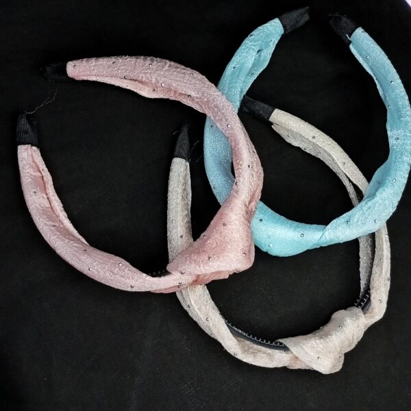 Rhinestones studded knot headband - Image 3