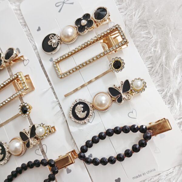 Pack of 5 Embelisshed korean hair pins - Image 2