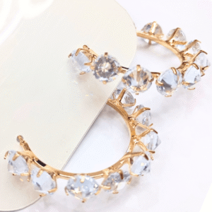 Radiant Zircon Sparkle Hoops - Let's Glamorize