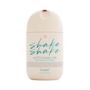 Vacation Shake Shake SPF 50 Mineral Milk – 15ml lightweight face sunscreen for daily use