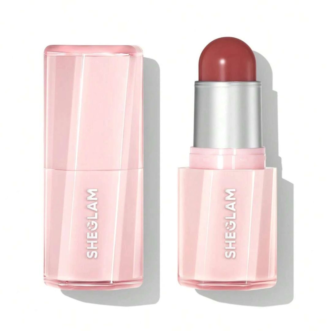 Sheglam blush stick swatched on skin