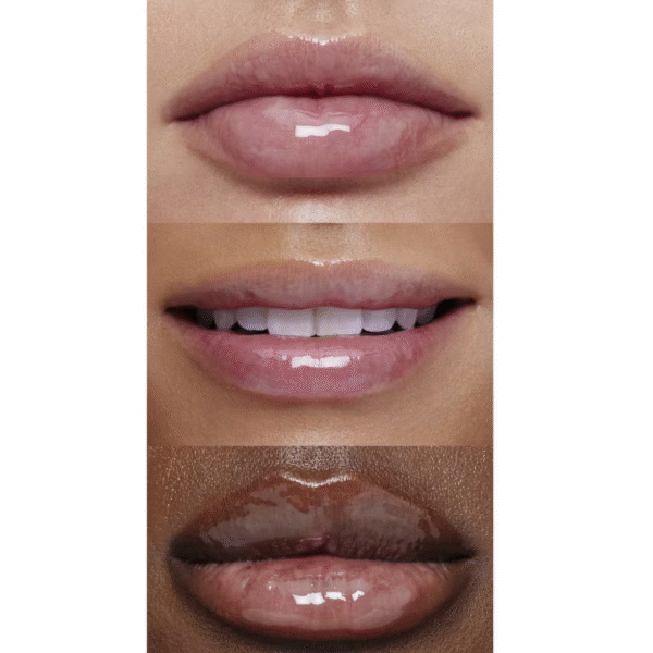 Model applying e.l.f. Glow Reviver Lip Oil Crystal Clear for a smooth, glass-like finish