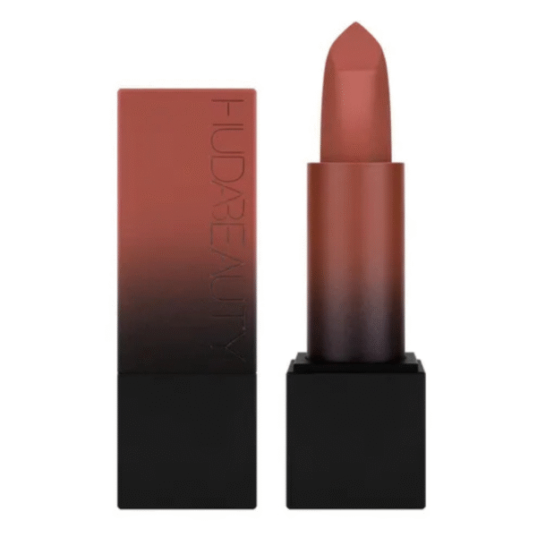 Huda Beauty lipstick packaging flat lay
