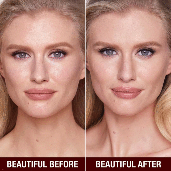 Charlotte Tilbury Airbrush Flawless Finish Powder refill packaging beside compact