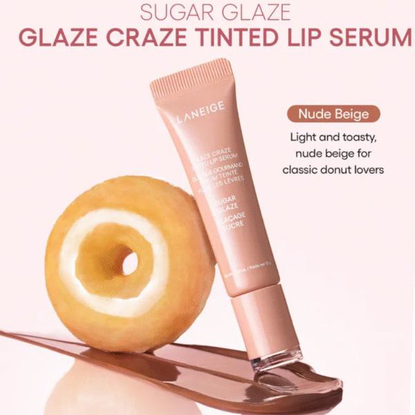"Flat lay of nude lipsticks, glosses, and balms from Sephora Favorites It’s Giving Nude set"