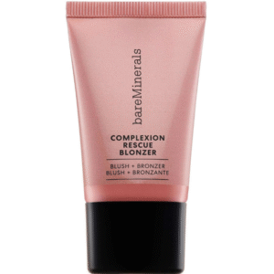 "bareMinerals Complexion Rescue Blonzer bronzer and blush in one compact with beige lid"

