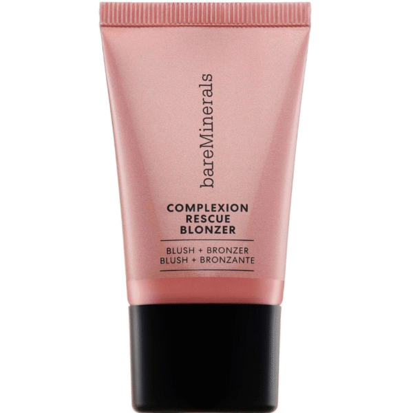 "bareMinerals Complexion Rescue Blonzer bronzer and blush in one compact with beige lid"