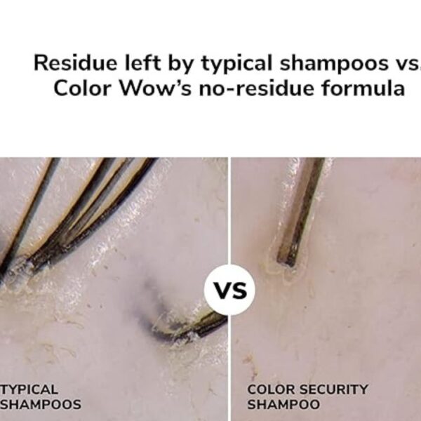 Lightweight COLOR WOW shampoo with no residues – gentle cleansing