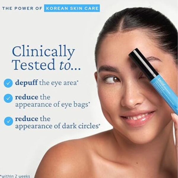 belif Aqua Bomb Cooling Eye Gel product shot – under-eye gel with hyaluronic acid, lady’s mantle, and snow mushroom for hydration and puffiness reduction