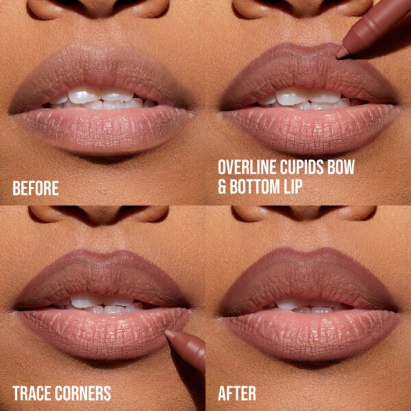 HUDA BEAUTY Lip Contour 2.0 Automatic Matte Lip Pencil in Warm Brown (mini size) - 0.3 g/ 0.01 oz - Image 3
