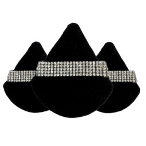 SHEIN Rhinestones Studded Powder Puff Set of 3
