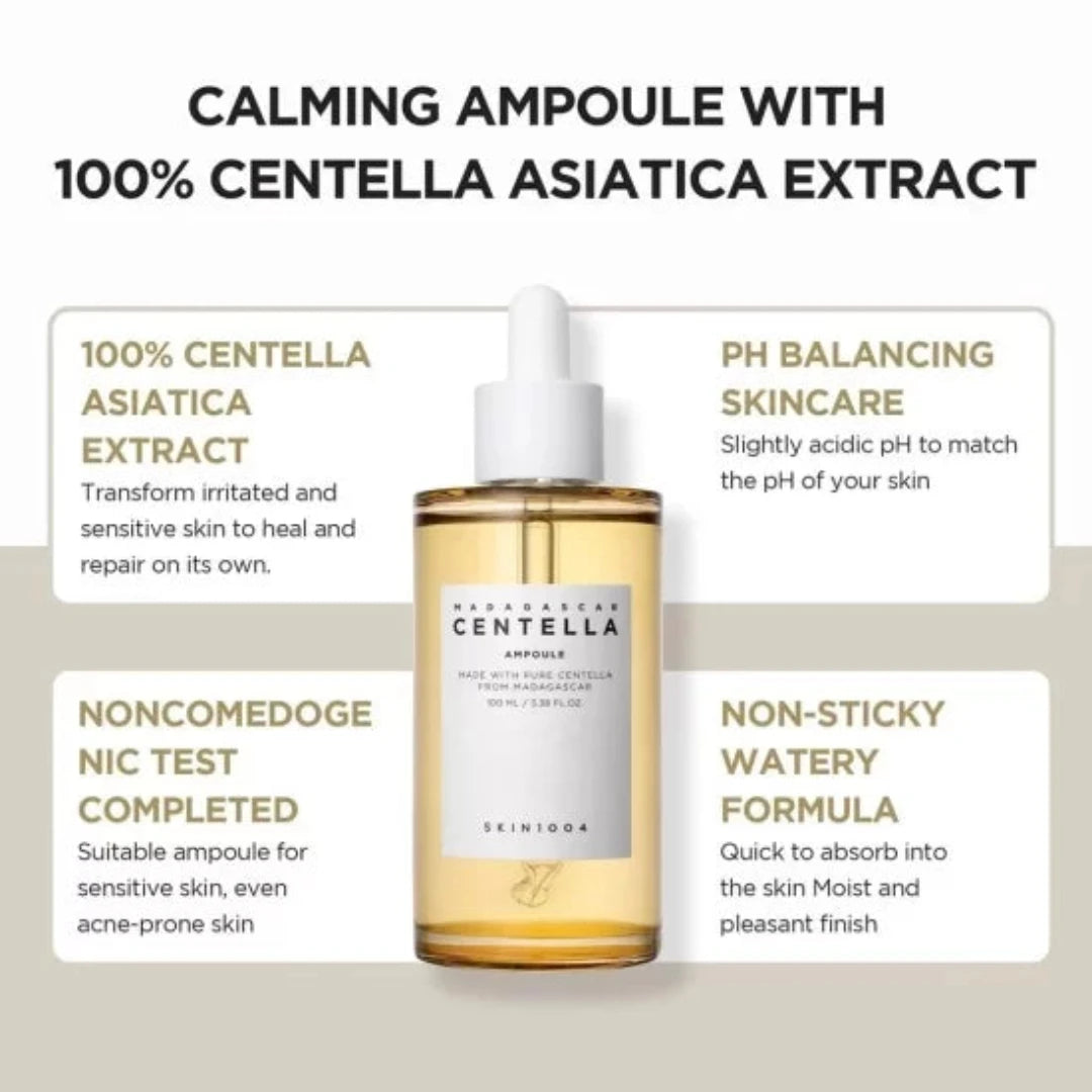 SKIN1004- Madagascar Centella Asiatica Ampoule Facial Serum (100ml) - Image 2